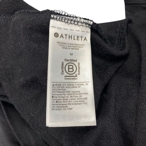 Athleta Balance Sleeveless Romper Black Womens Size Medium MSRP: $79 - Picture 16 of 16